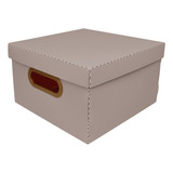 Caixa Organizadora Linho Pequena 25x25 Cm Preto Dello