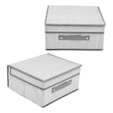 Caixa Organizadora Multiuso Dobrável Tecido Tnt 28x30x15cm