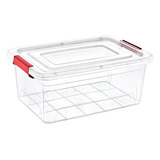Caixa Organizadora Retangular C/trava 30l Transparente Nobre