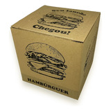 Caixa P/ Lanche Artesanal Embalagem Delivery Box C/ 10 Un