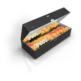 Caixa Para Sushi Delivery Preto - Pequena - 100 Unid