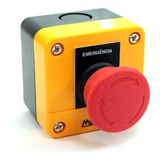 Caixa Plástica Amarela Botão Emergência -