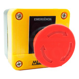 Caixa Plástica Amarela Botão Emergência 1nf