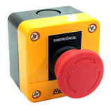 Caixa Plástica Amarela C/ Botão De Emergência Cp1-e (20 Pçs)