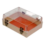 Caixa Plástica Pvc 350x260x130mm Tampa Transparente C/fech