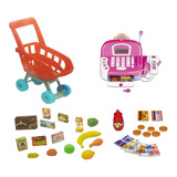 Caixa Registradora C/ Carrinho De Mercado Brinquedo Infantil