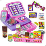 Caixa Registradora Completa Infantil Rosa Presente Mercadinh