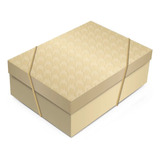 Caixa Retangular ( Cor: Ouro - Tam.: G ) - C. 1 Un