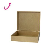 Caixa Retangular Com Dobradiça 30x25x8,5 Mdf Madeira