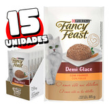 Caixa Sache Ração Úmida Fancy Feast Demi Glace Gatos - 15un