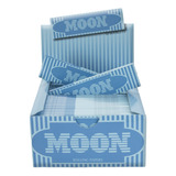 Caixa Seda Moon Azul Branco 50 Livretos King Size Grande 