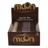 Caixa Seda Moon King Size Brown Marrom Smoking C/50 Promoção