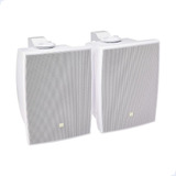Caixa Som Ambiente C621b Branca Woofer 6 Pol 50w Rms Par Jbl