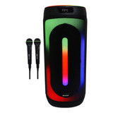 Caixa Som Amplificada Bluetooth 1600w Rms 2 Microfone Led