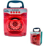 Caixa Som Amplificada Portátil Bluetooth 6w Rms Mp3 Fm Usb