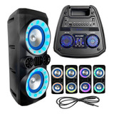 Caixa Som Bluetooth Radio Fm Usb Com Led Multilaser Lacrada