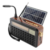Caixa Som Portátil Bluetooth Painel Solar Rádio El-522 Preto