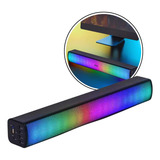 Caixa Som Soundbar Gamer Bluetooth Computador Pc Led Rgb 20w