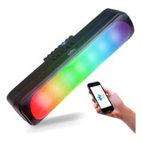 Caixa Som Soundbar Gamer Bluetooth Led Rgb Alto 12w Hi-fi Sd