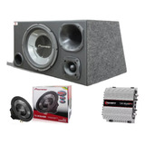 Caixa Som Trio 12 Subwoofer Pioneer + Módulo Taramps Ts400