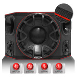 Caixa Som Trio Automotivo Amplificada Sub 12 Led Shutt 900w