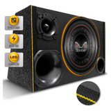 Caixa Som Trio Champion 800w Sub 12'' Bomber Bicho Papão Led
