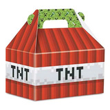 Caixa Surpresa Maleta Minecraft Mini Pixels Para Festa