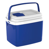 Caixa Térmica 32 Litros Azul Com Alça Cooler Bebidas Soprano