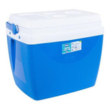 Caixa Térmica Cooler 34 Litros Com Alça Azul Mor