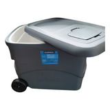 Caixa Térmica Cooler 50l Com Rodas Cinza Soprano Cor Cinza-escuro