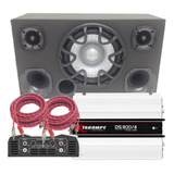 Caixa Trio Completa Bravox Uxp Corneta Tweeter Taramps 800w