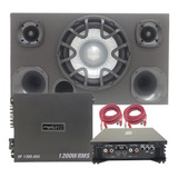 Caixa Trio Completa Uxp 12 Pol. Mod Digital Falcon 1200w Rms