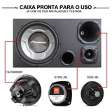 Caixa Trio Pioneer + Driver E Tweeter + Modulo Taramps