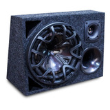 Caixa Trio Sub 12 Bravox Som Carro Automotivo Duto Completa