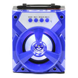 Caixinha De Som Caixa Speaker Bluetooth Portátil Altomex Mp3 Pen Drive Rádio Fm Bateria Recarregável Muito Potênte Azul
