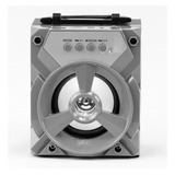 Caixinha De Som Caixa Speaker Bluetooth Portátil Altomex Mp3 Pen Drive Rádio Fm Bateria Recarregável Muito Potênte Cinza