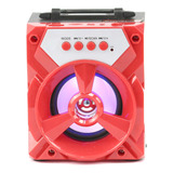 Caixinha De Som Caixa Speaker Bluetooth Portátil Altomex Mp3 Pen Drive Rádio Fm Bateria Recarregável Muito Potênte Vermelho