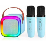 Caixinha De Som Karaokê C/ 2 Microfones Bluetooth Infantil 