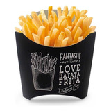 Caixinha Para Batata Frita - Branco E Preto - 100un