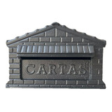 Caixinha Postal Casa Tijolinho Colonial Embutir Luxo Prata