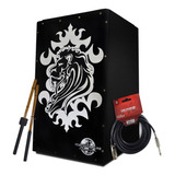 Cajon (carron) Elétrico Leão De Judá + Par Vassourinha+ Cabo