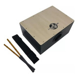 Cajon De Mesa Eletroacústico+ Correia+ Par De Vassourinhas