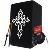 Cajon Elétrico Cruz Cristã Percussionline +cabo +vassourinha