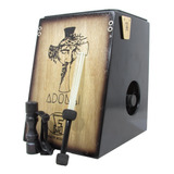 Cajon F M Elétrico Acústico slap vassourinha Mod Leve