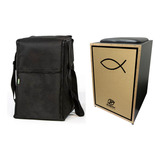 Cajon Jaguar Eletroacústico Profissional K2 Cristão + Capa