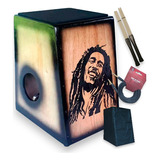 Cajón/carron Elétrico Bob Marley+sleep+2 Vassourinhas+cabo