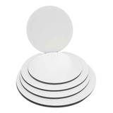 Cake Board Em Mdf 22cm Redondo De 3mm Branco Kit 10 Un 22 Cm