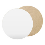 Cake Board Em Mdf 22cm Redondo De 3mm Branco Kit Com 10 Borda Lisa