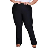Calça Bailarina Feminina Plus Size Calça Flare Boca De Sino