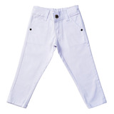 Calça Branca Jeans Infantil Menino -